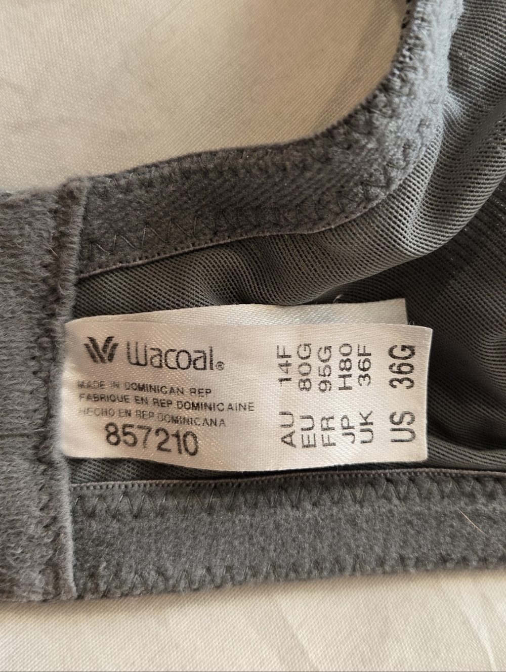 Wacoal Grayish Blue Lace-Overlay Full Coverage Minimizer Bra - Picture 5 of 5